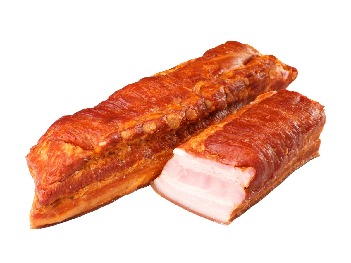 Boczek wędzony parzony paski
