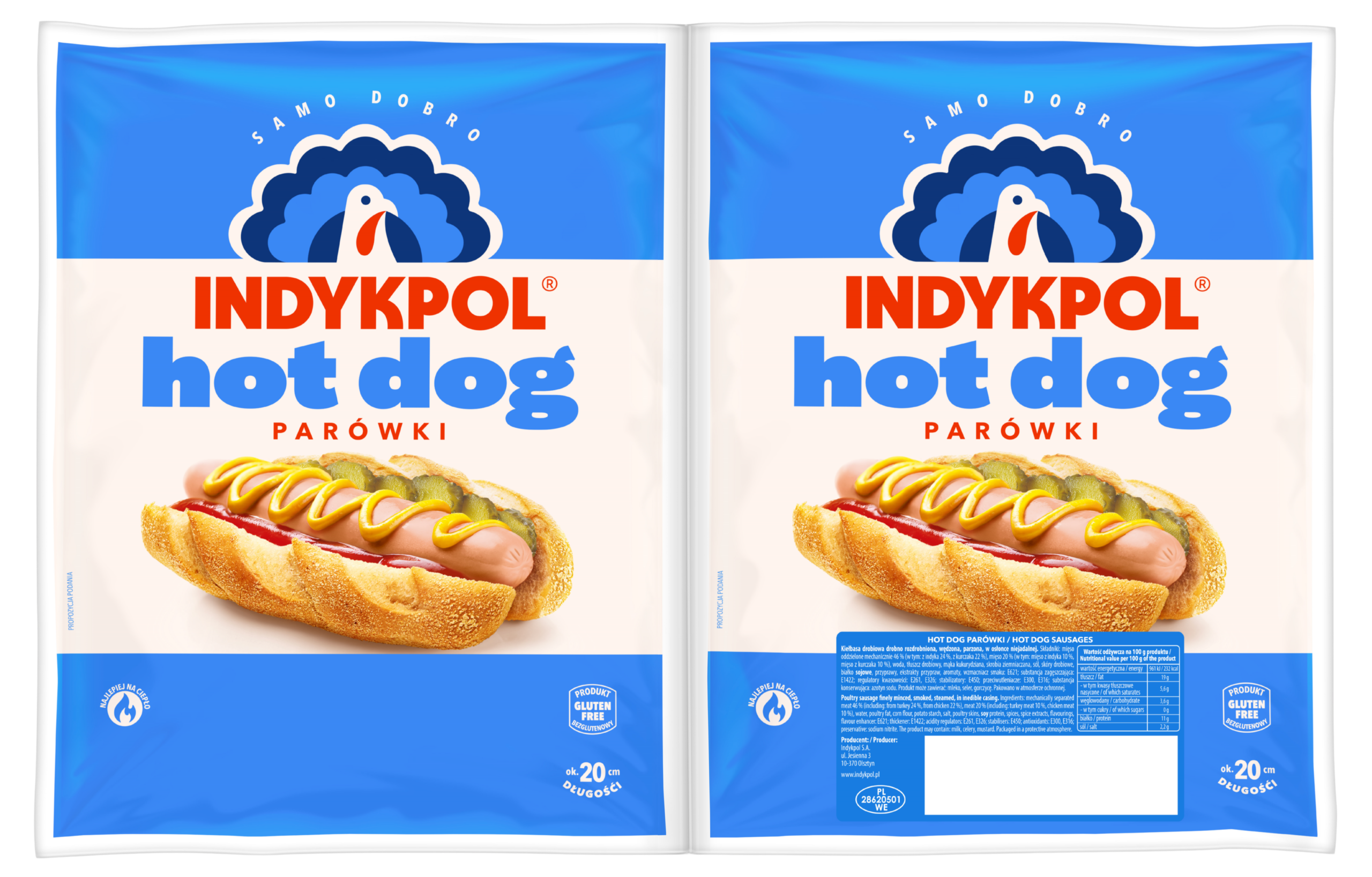 Parówki Hot Dog Classic Indykpol
