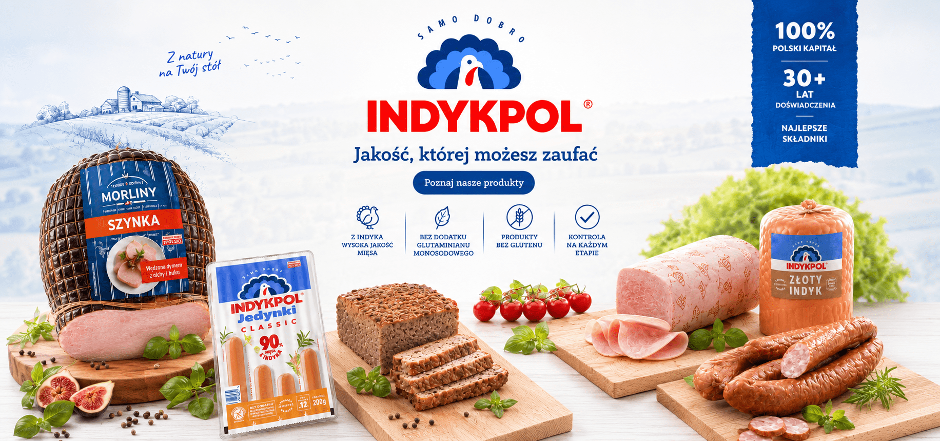 Indykpol — jakość, której możesz zaufać, produkty z indyka w aranżacji promocyjnej